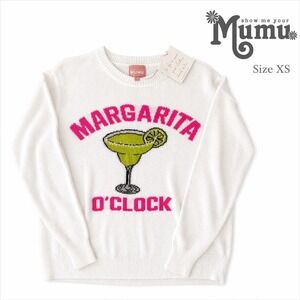 Show Me Your Mumu Woodsy Margarita O Clock Sweater XS Oversized NWT Graphic Knit